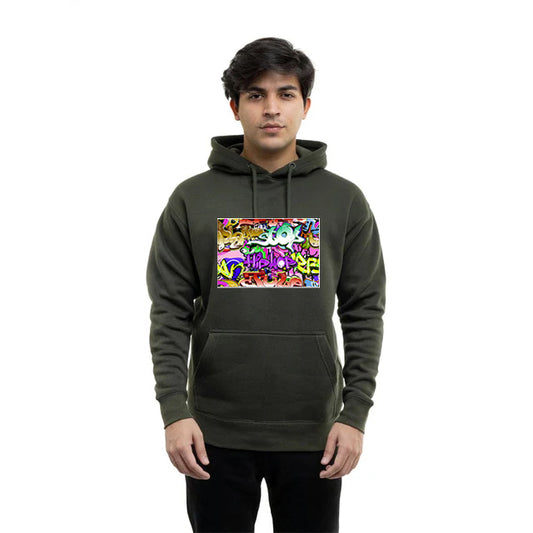 Graffiti Pullover (dark green)